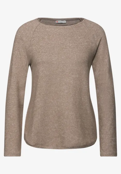 Softes Melange Shirt silk brown mel.