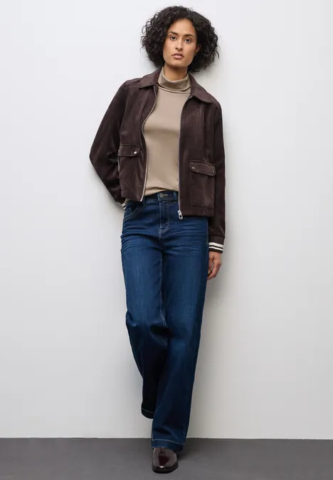 Basic Rollkragen-Shirt bark brown