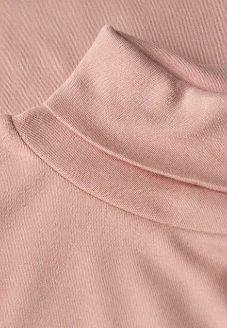 Basic Rollkragen-Shirt faded rose