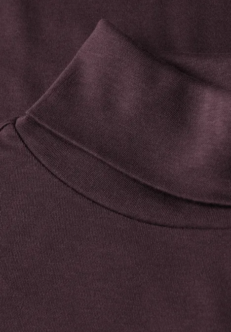 Basic Rollkragen-Shirt jazz berry