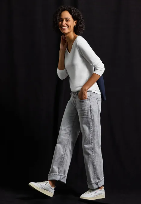 Shirt mit Carrée Ausschnitt White