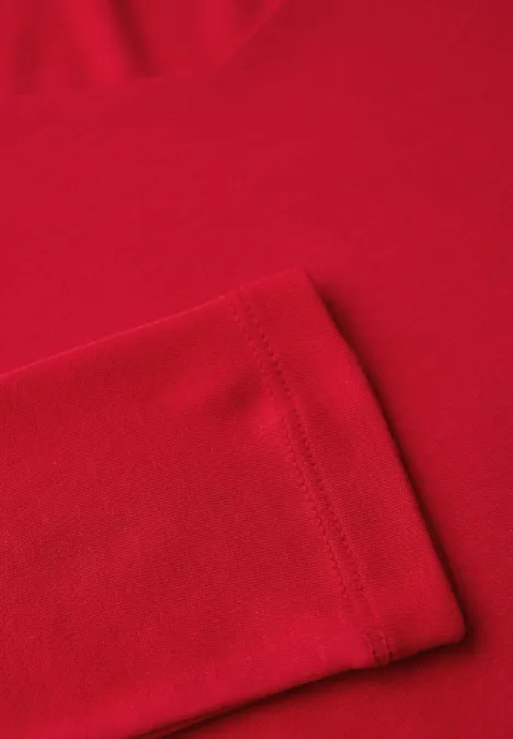 Shirt mit Carrée Ausschnitt racing red