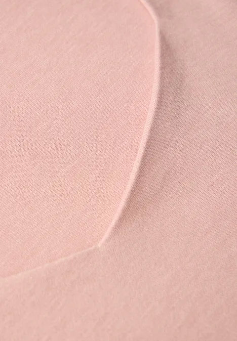 Shirt mit Carrée Ausschnitt faded rose