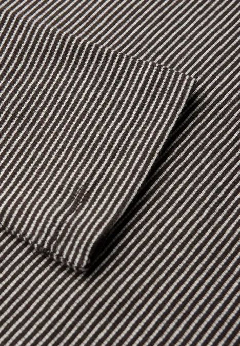 Shirt mit Rippstruktur deep roast brown