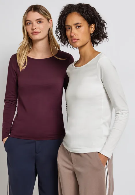 2-pack shirts met lange mouwen null