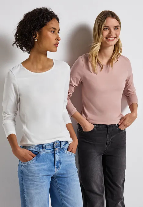 2-pack shirts met lange mouwen null