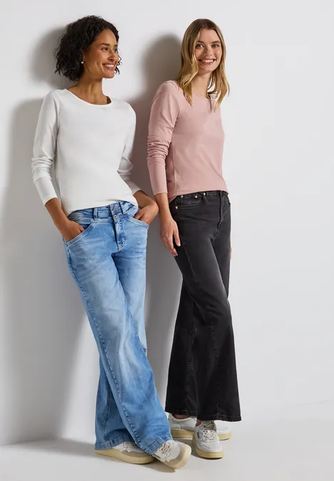2-pack shirts met lange mouwen null