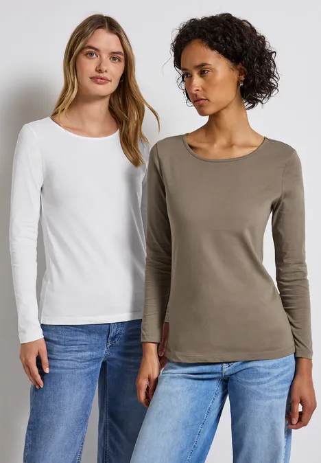 2-pack shirts met lange mouwen null