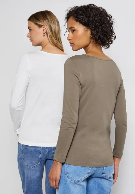 2-pack shirts met lange mouwen null