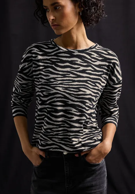 Kuscheliges Jacquard Shirt Black