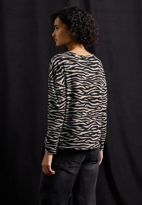 Gezellig jacquard shirt Black