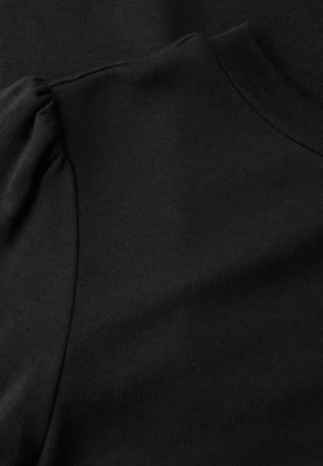Basic Shirt met rimpels Black
