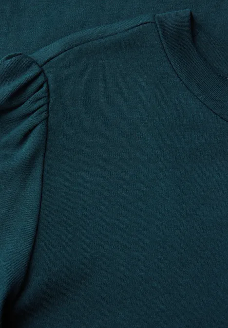 Basic Shirt met rimpels tide blue