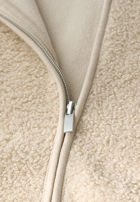 Teddyjas met capuchon Soft Fawn Beige