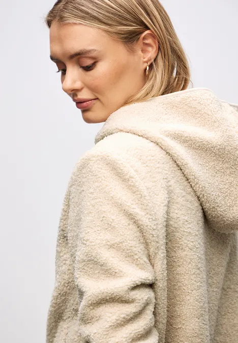 Teddyjas met capuchon Soft Fawn Beige