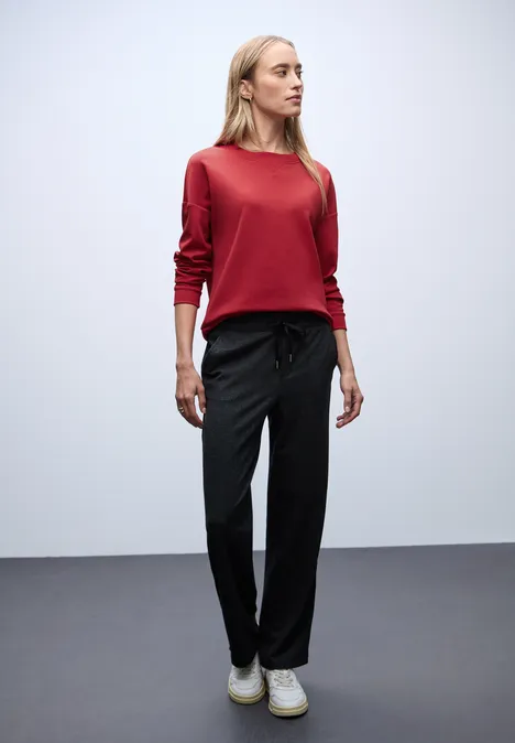 Shirt met geribd detail null