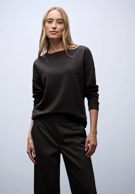 Shirt met geribd detail null
