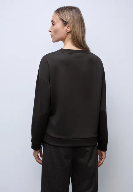 Shirt met geribd detail null