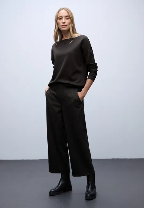Shirt met geribd detail null