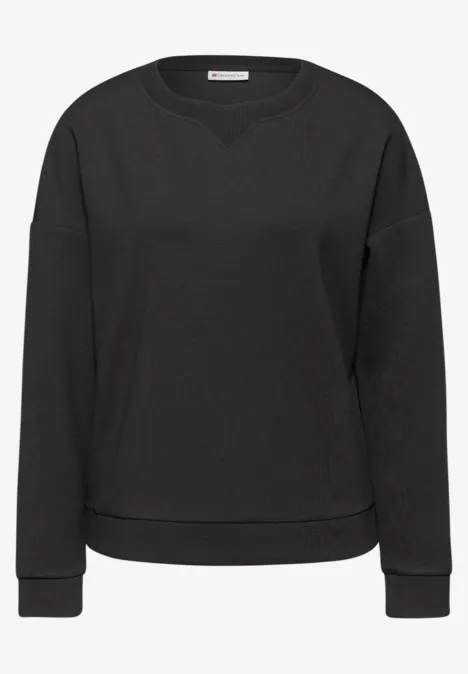 Shirt met geribd detail null