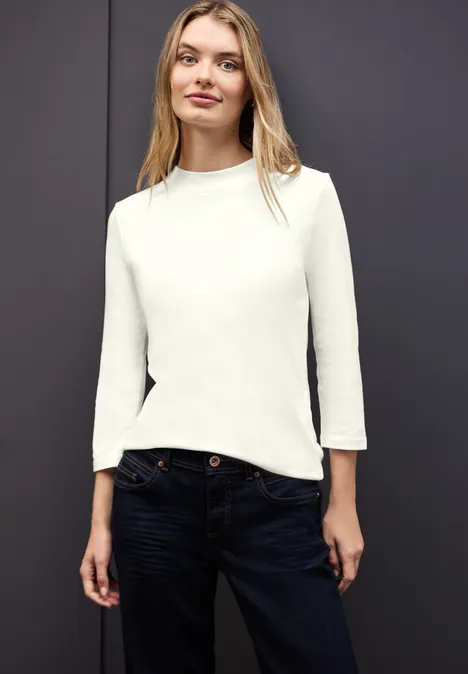 Basic Turtleneck Shirt off white