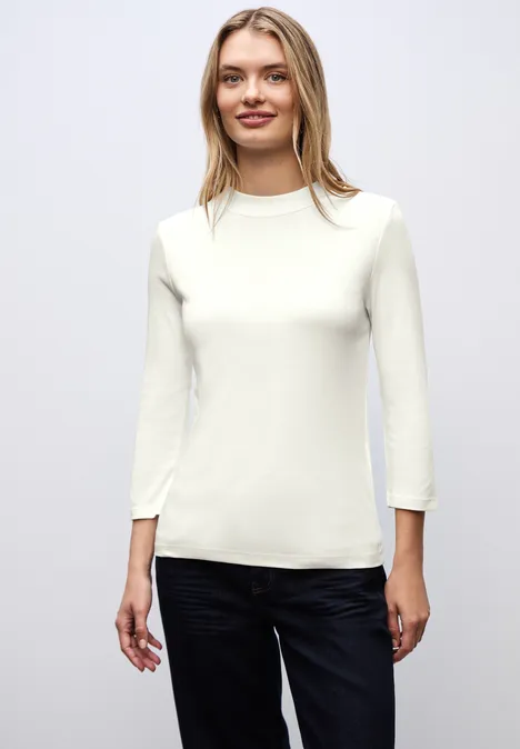 Basic Turtleneck Shirt off white