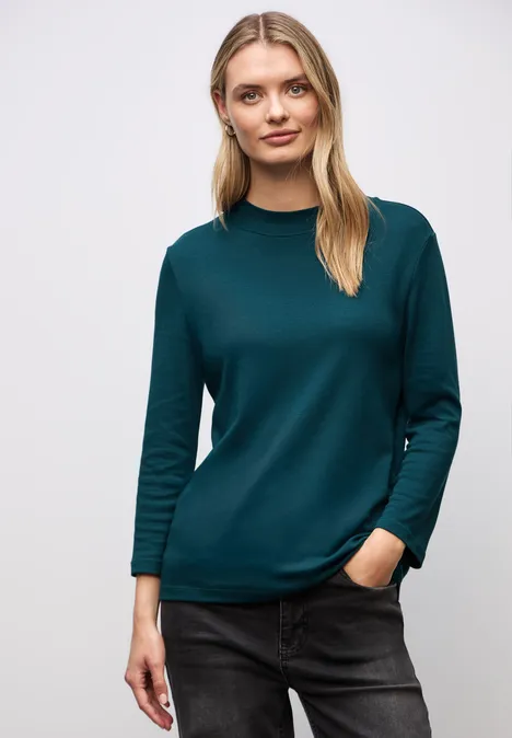 Basic Turtleneck Shirt tide blue
