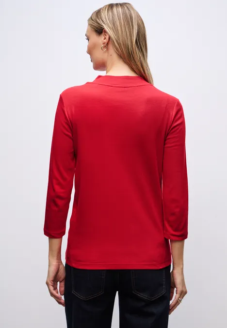 Basic Turtleneck Shirt racing red