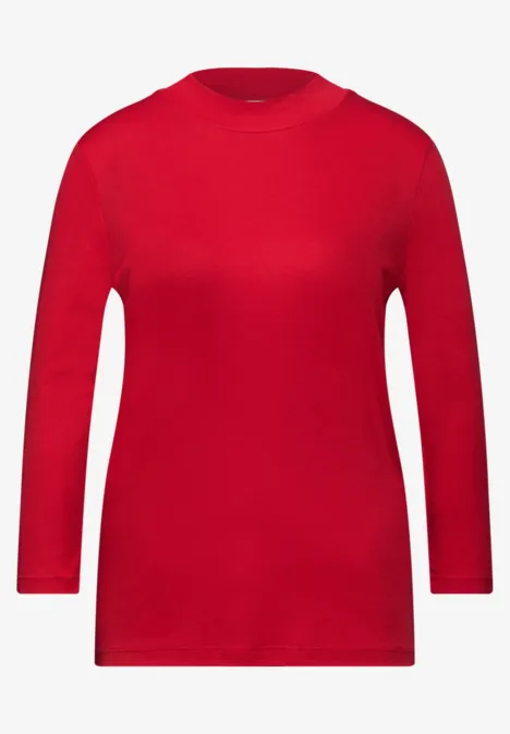 Basic Turtleneck Shirt racing red