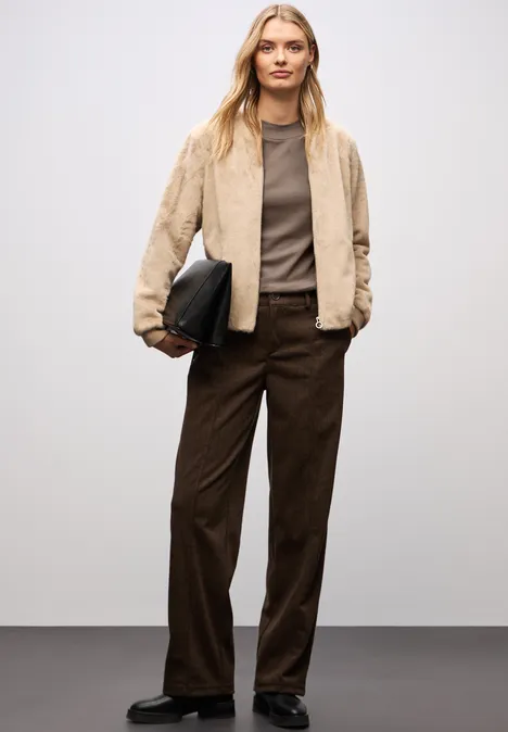 Basic Turtleneck Shirt silk brown