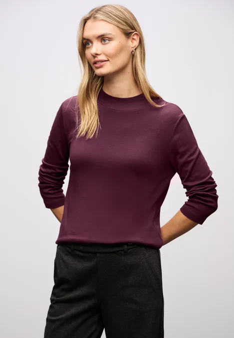 Basic Turtleneck Shirt noble red