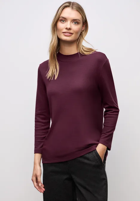 Basic Turtleneck Shirt noble red