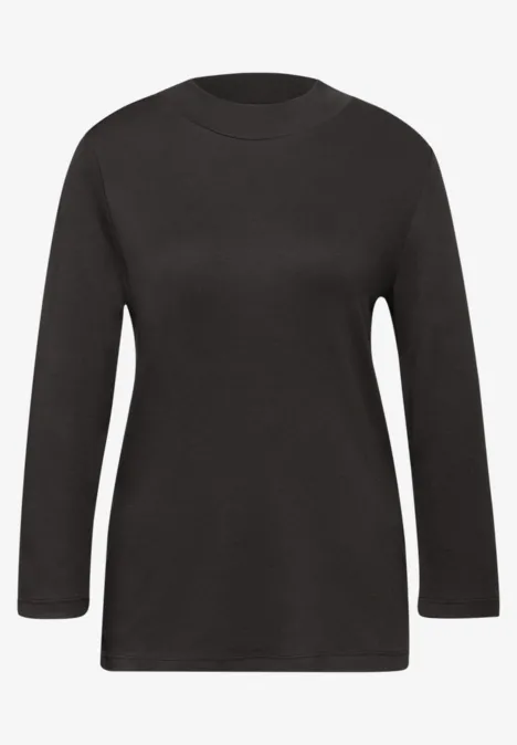 Basic Turtleneck Shirt darkest brown