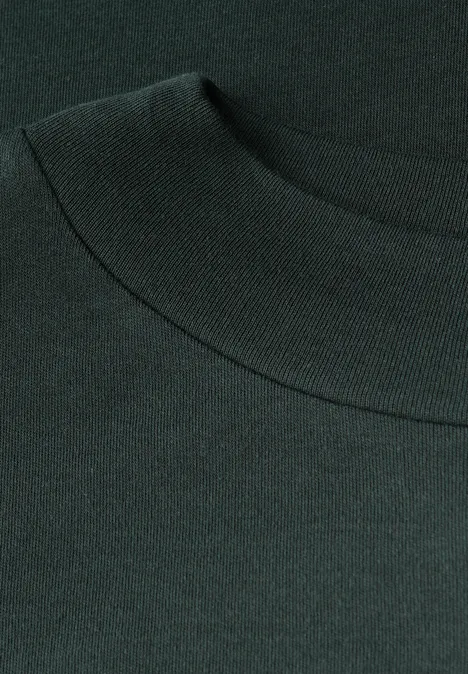 Basic Turtleneck Shirt evernight green