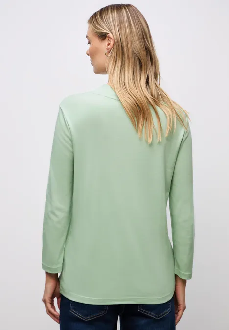 Basic Turtleneck Shirt pale mint green