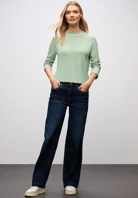 Basic Turtleneck Shirt pale mint green
