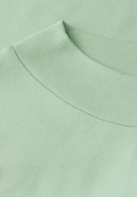 Basic Turtleneck Shirt pale mint green