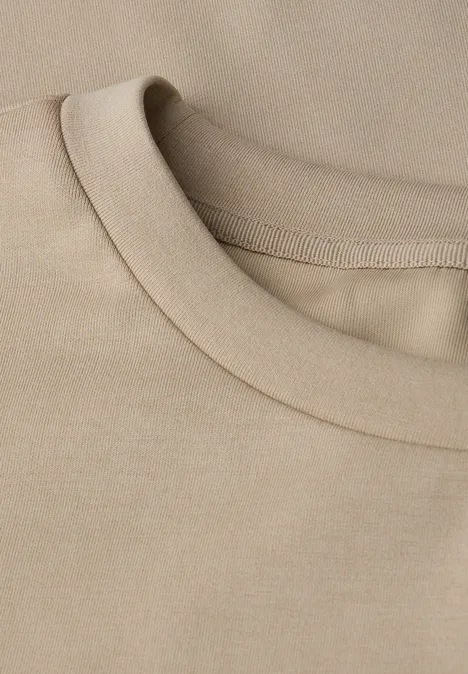 Silk-Look Shirt sanded beige