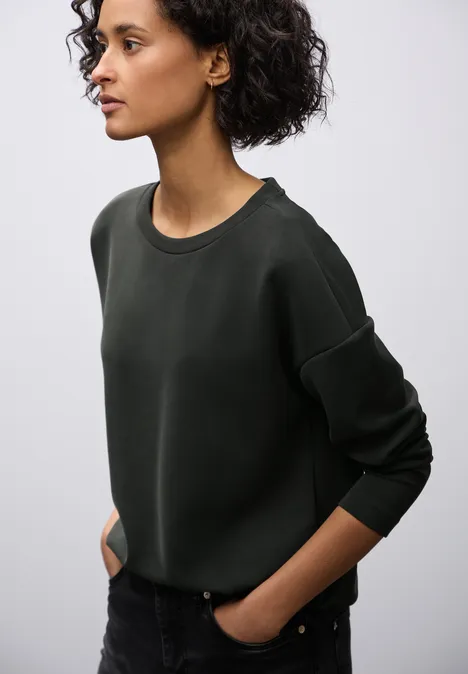 Silk-Look Shirt darkest brown