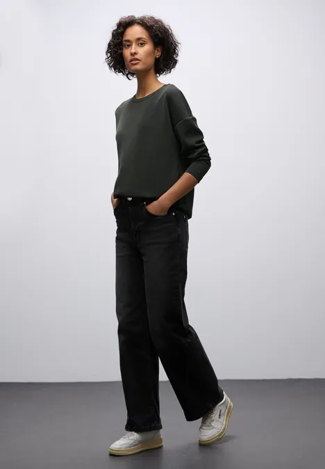 Silk-Look Shirt darkest brown