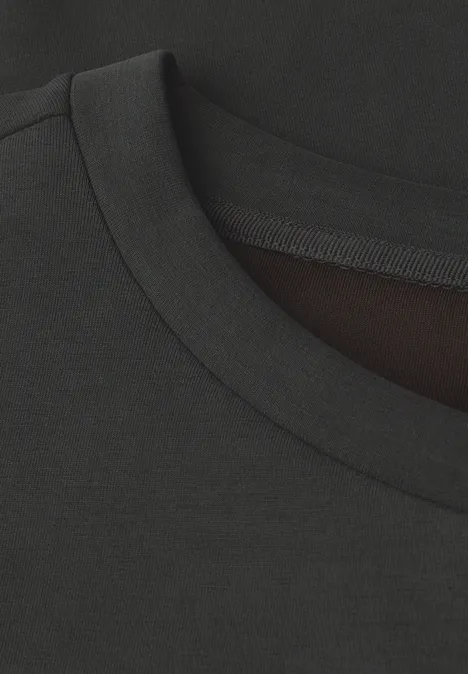 Silk-Look Shirt darkest brown