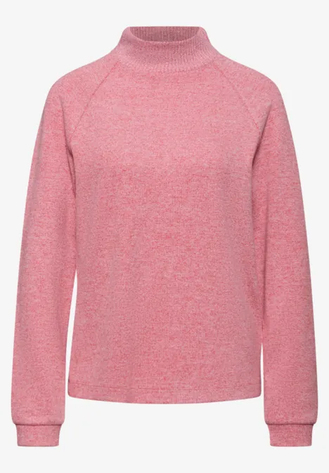 Kuscheliges Melange Shirt racing red mel.