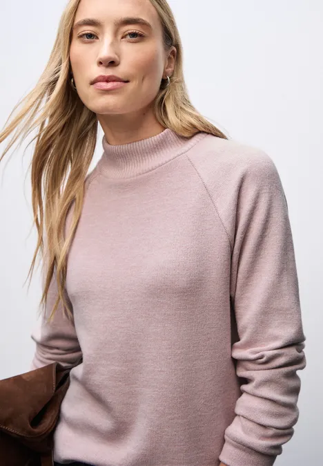 Kuscheliges Melange Shirt powder pink mel.