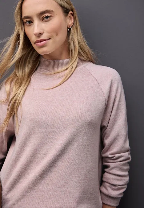 Kuscheliges Melange Shirt powder pink mel.