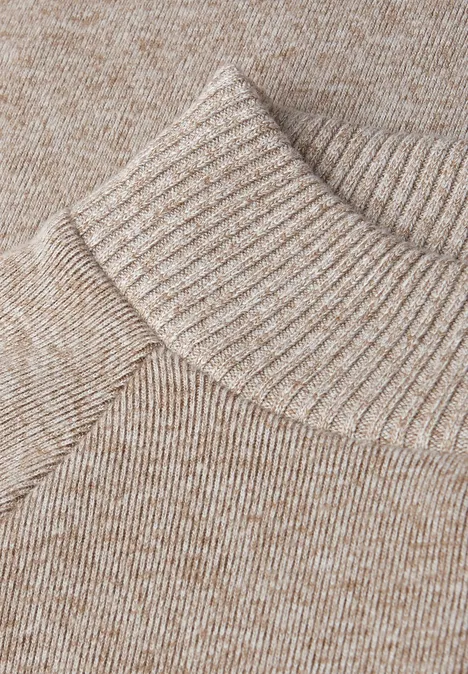 Kuscheliges Melange Shirt sanded beige mel.