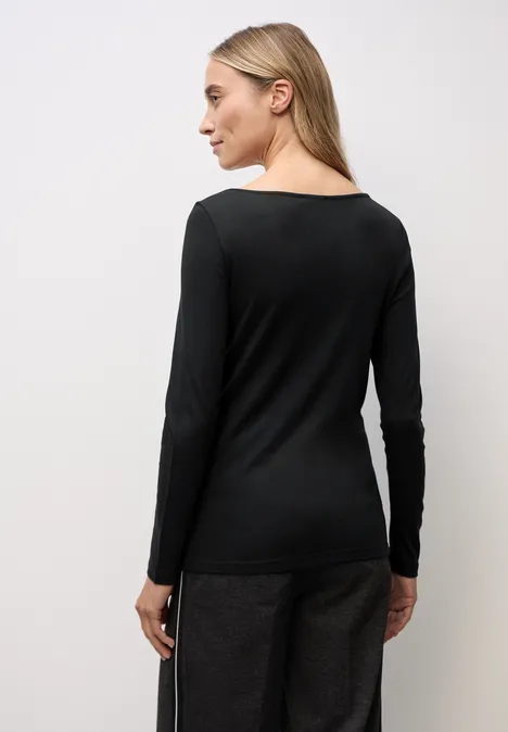 Basic Langarmshirt Black