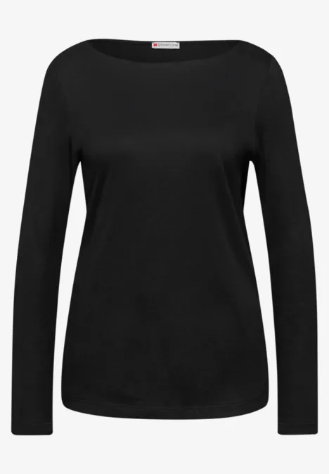 Basic Langarmshirt Black
