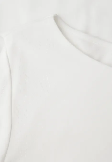 Basic Langarmshirt off white