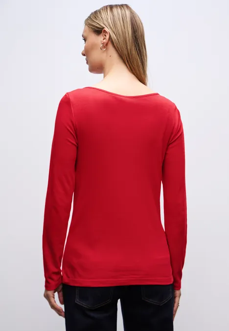 Basic Langarmshirt racing red