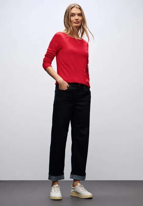 Basic Langarmshirt racing red